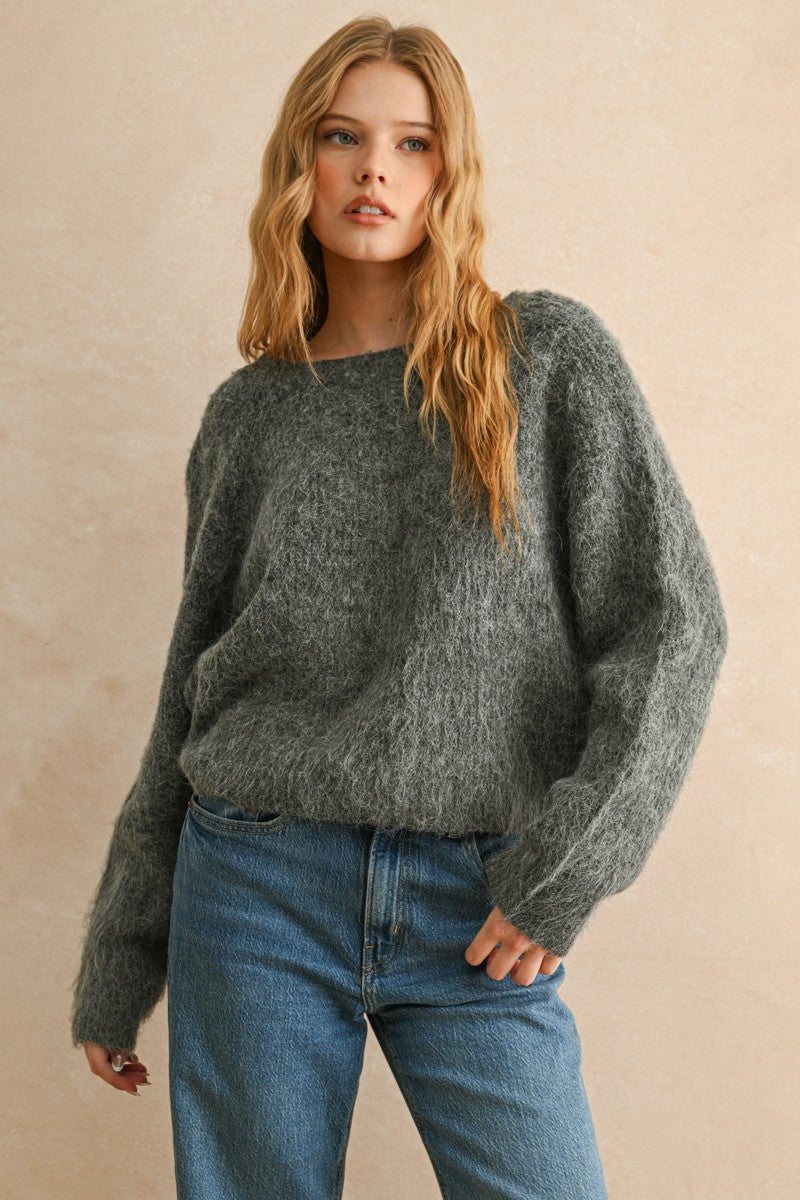 REVERSIBLE TWIST DETAIL SWEATER