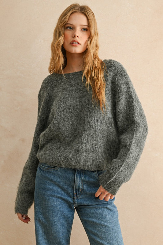 REVERSIBLE TWIST DETAIL SWEATER