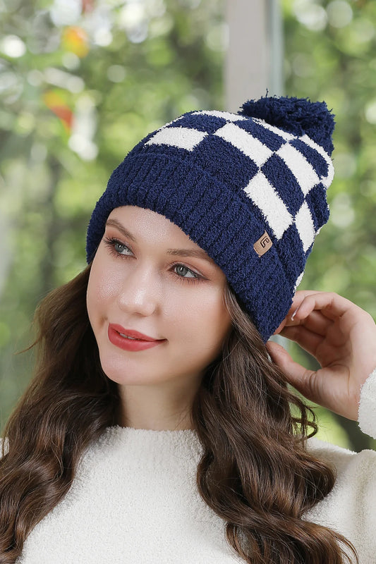 CHECKERED BEANIE