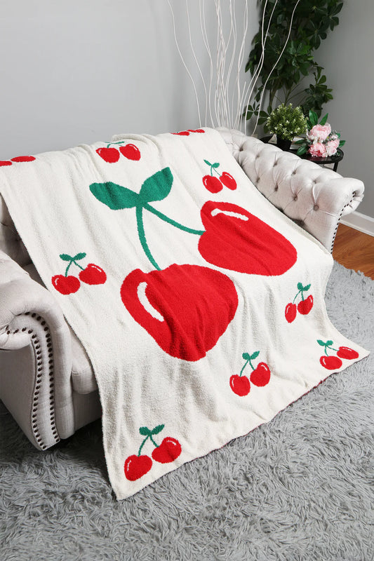 CHERRY THROW BLANKET