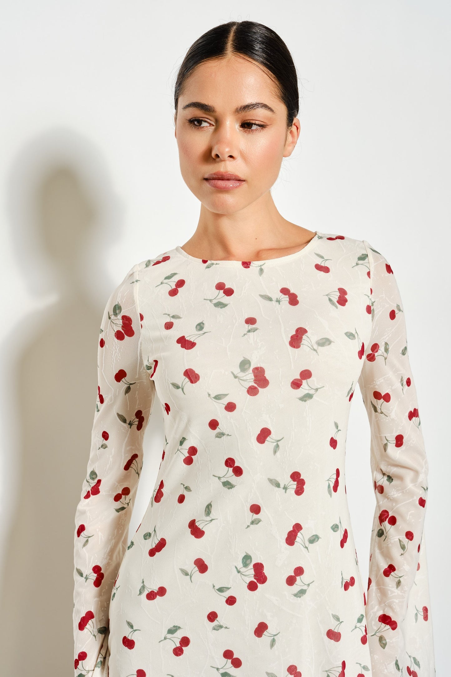 CHERRY PRINT MINI DRESS