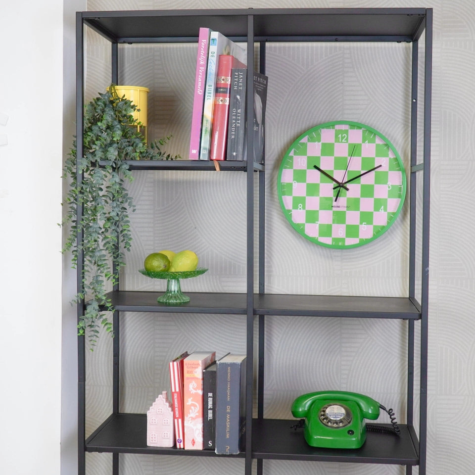 CHECKERED WALL CLOCK