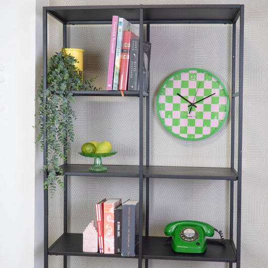CHECKERED WALL CLOCK