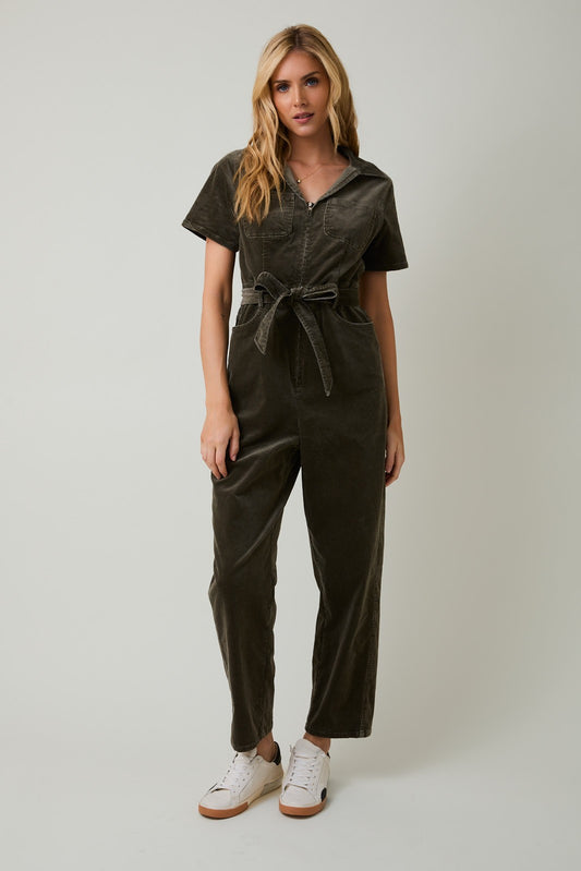 CORDUROY UTILITY JUMPSUIT