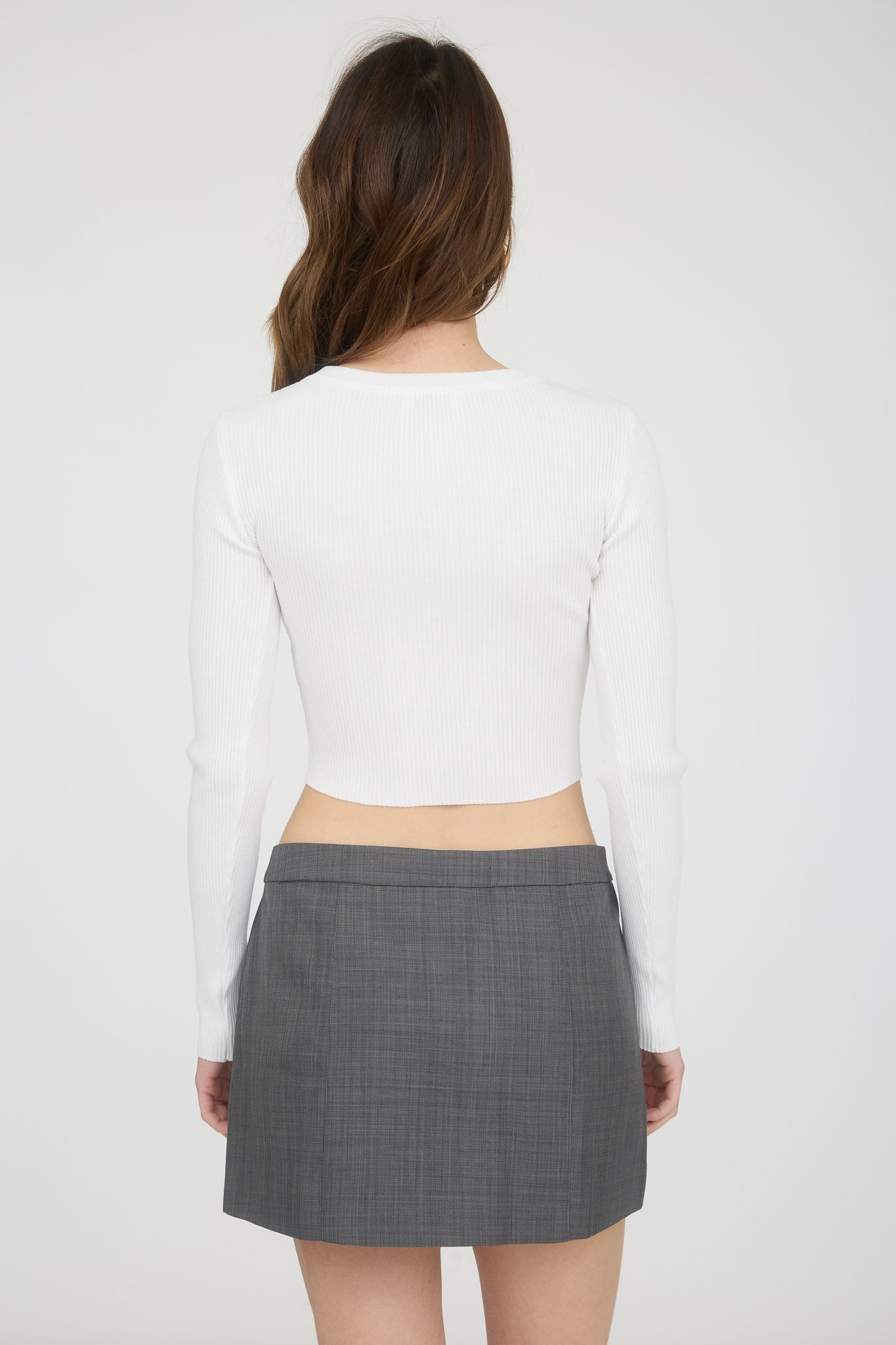 RIBBED LONG SLEEVE TOP