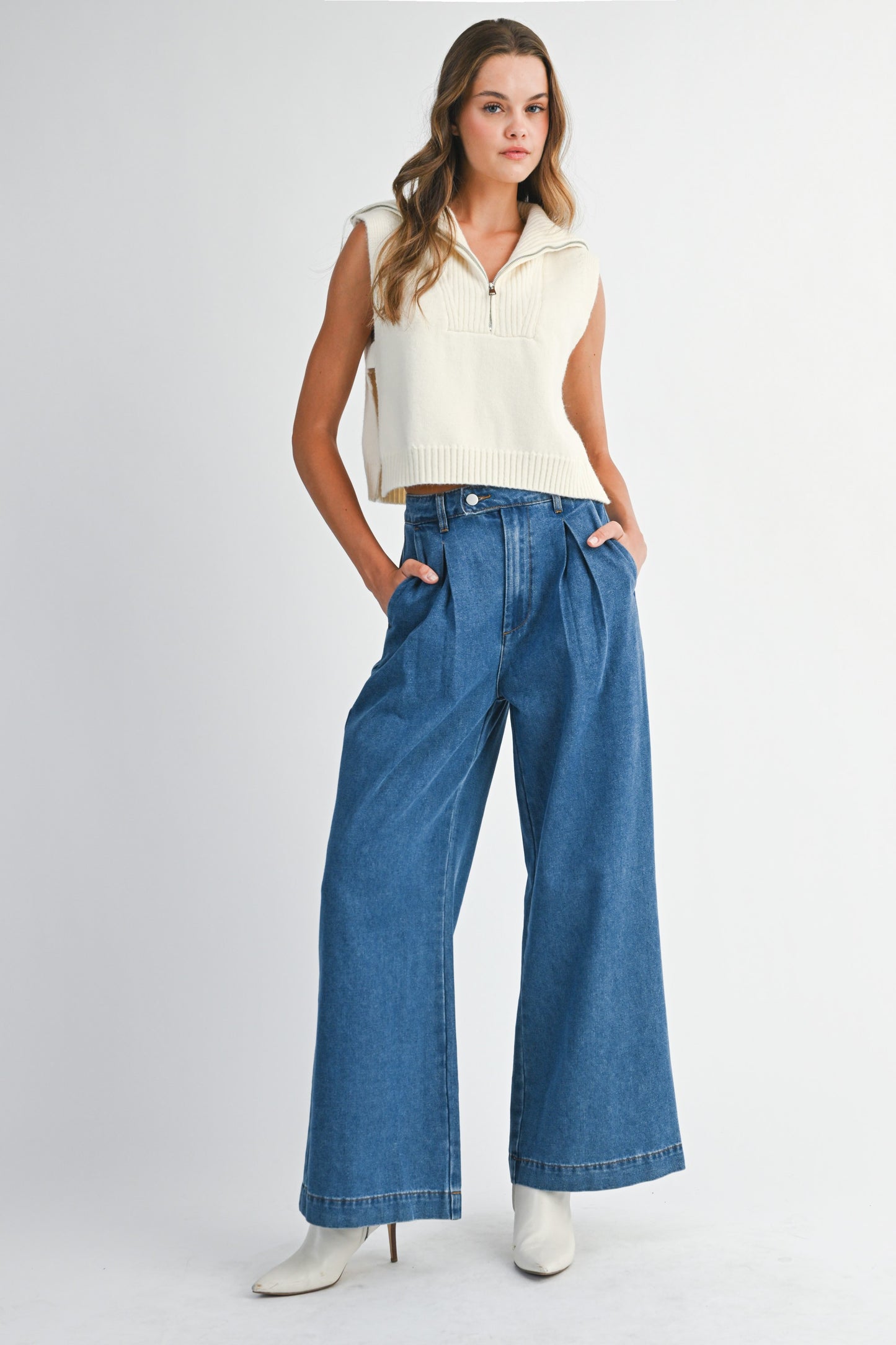 OPEN SIDE KNIT VEST