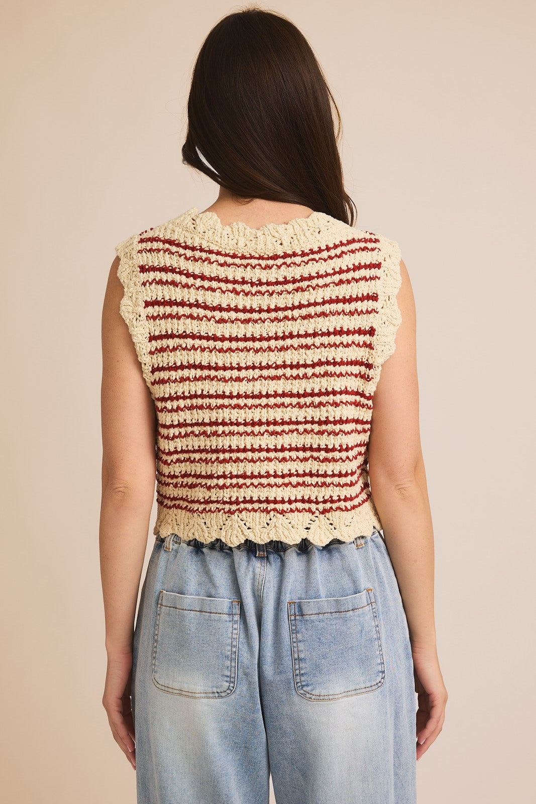 STRIPE CROCHET TANK