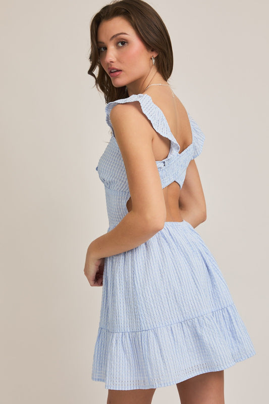 CROSS BACK MINI DRESS