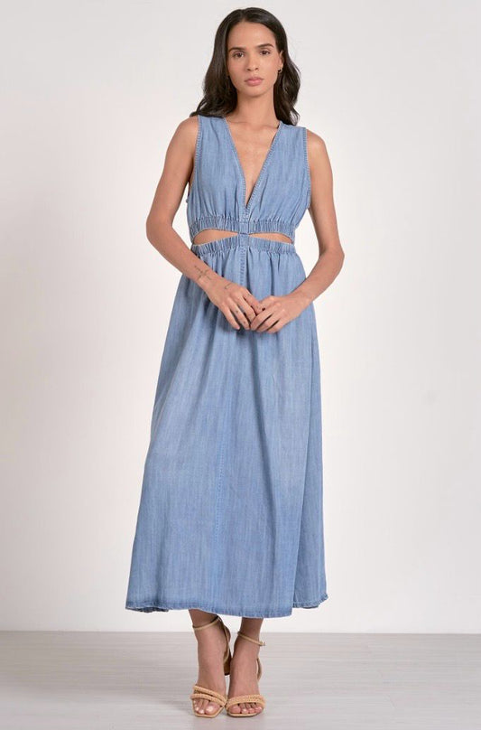 CUTOUT MIDI DRESS