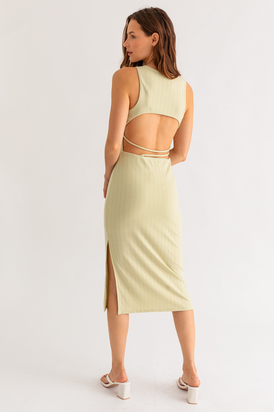 SLEEVELESS MIDI DRESS