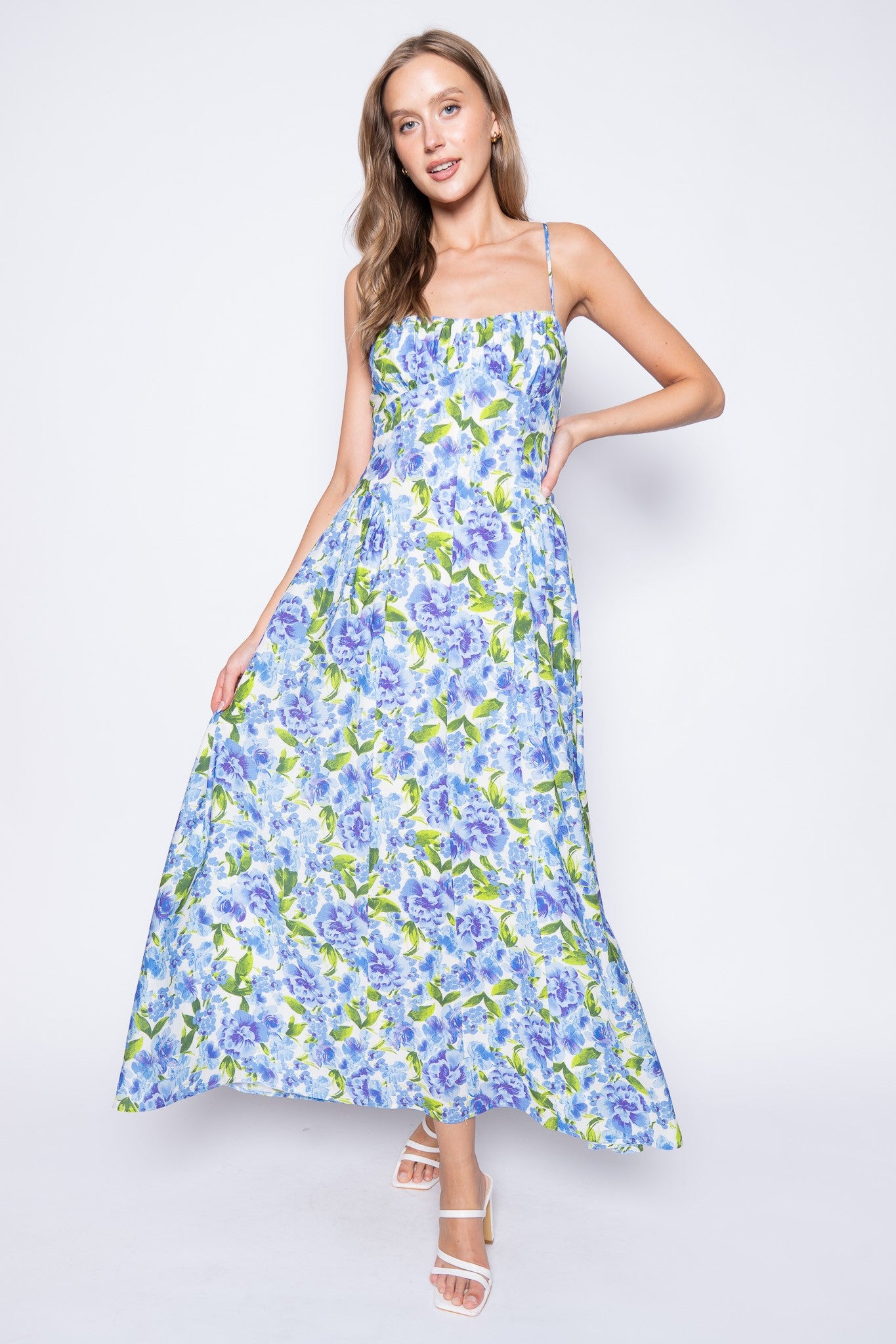 FLORAL PRINT MAXI DRESS