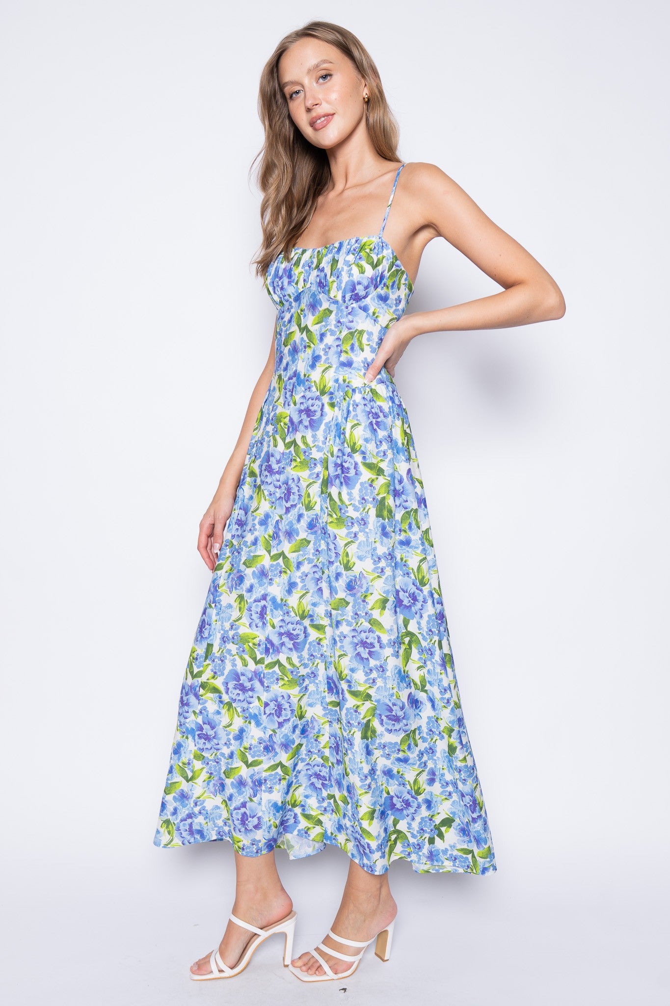 FLORAL PRINT MAXI DRESS