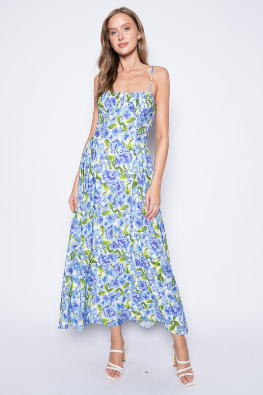 FLORAL PRINT MAXI DRESS