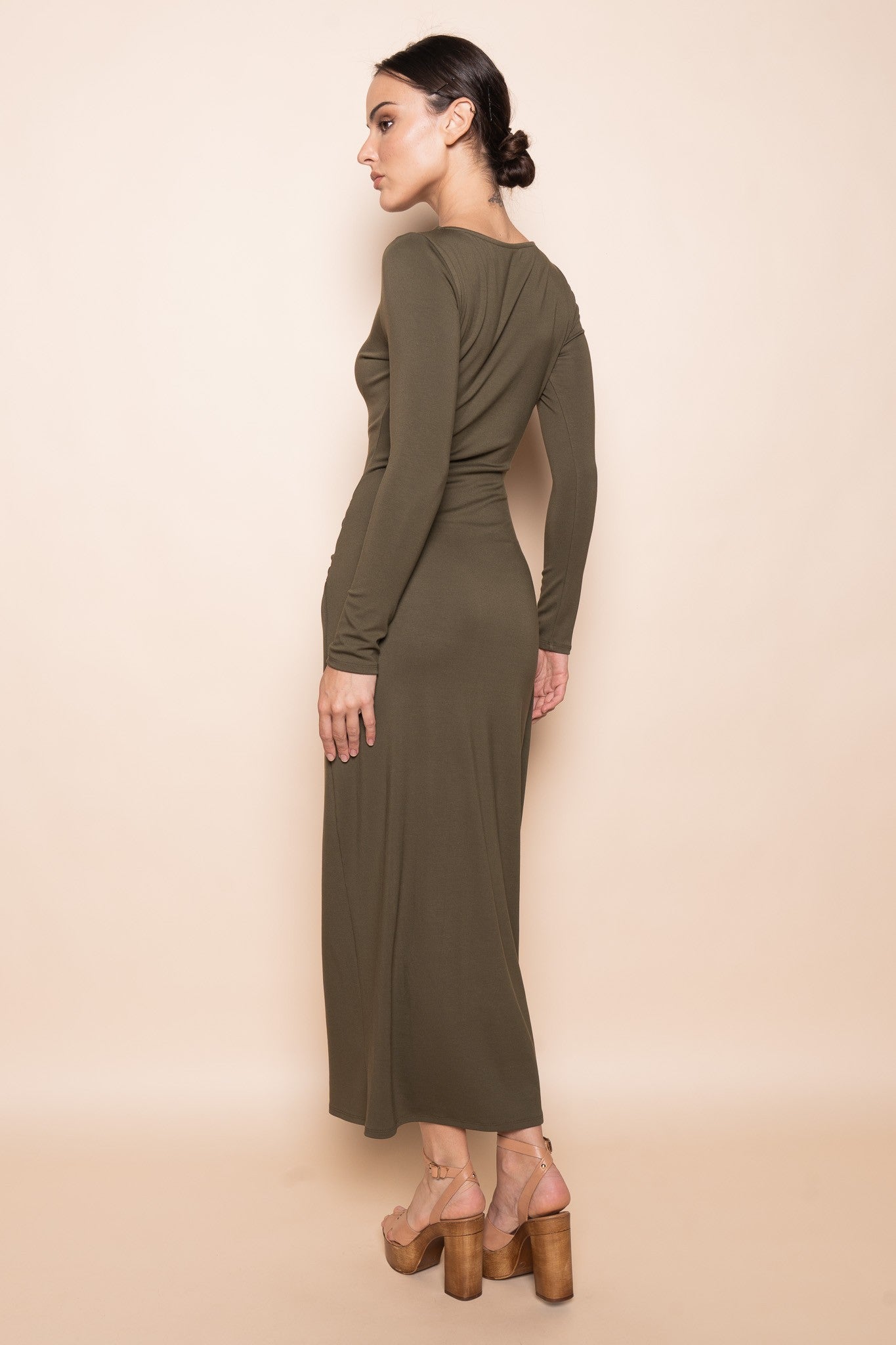LONG SLEEVE WRAP DETAIL DRESS