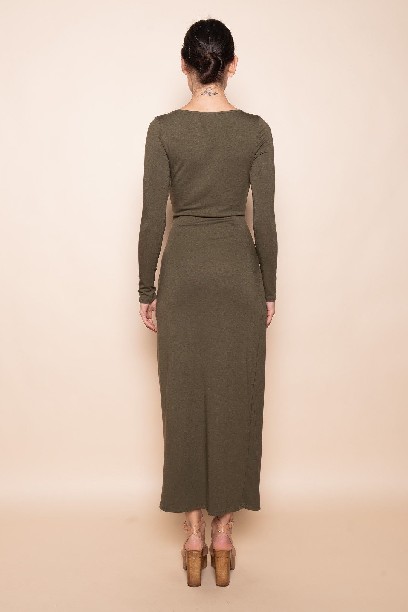 LONG SLEEVE WRAP DETAIL DRESS