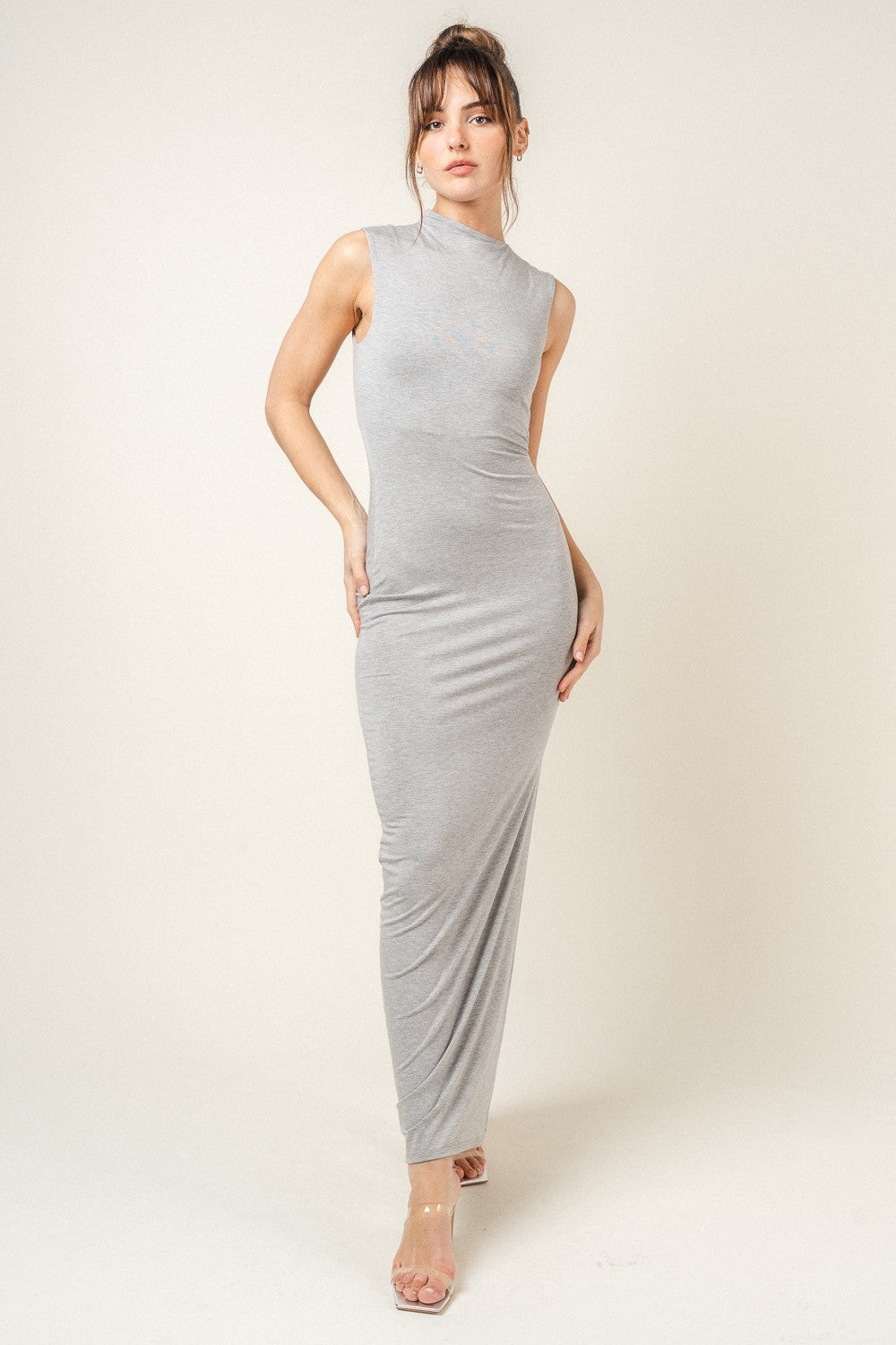 DRAPE DETAIL MAXI DRESS