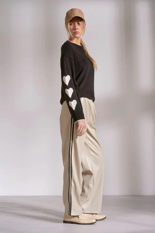 HEART SLEEVE SWEATER