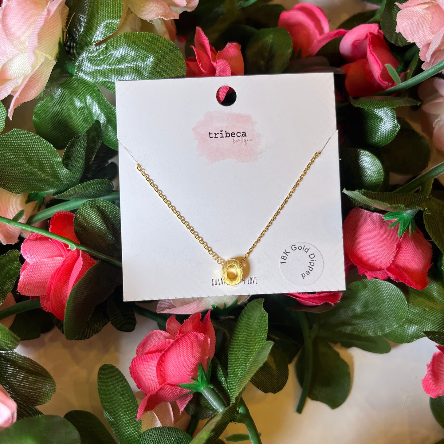 QUARTER INCH INITIAL NECKLACE