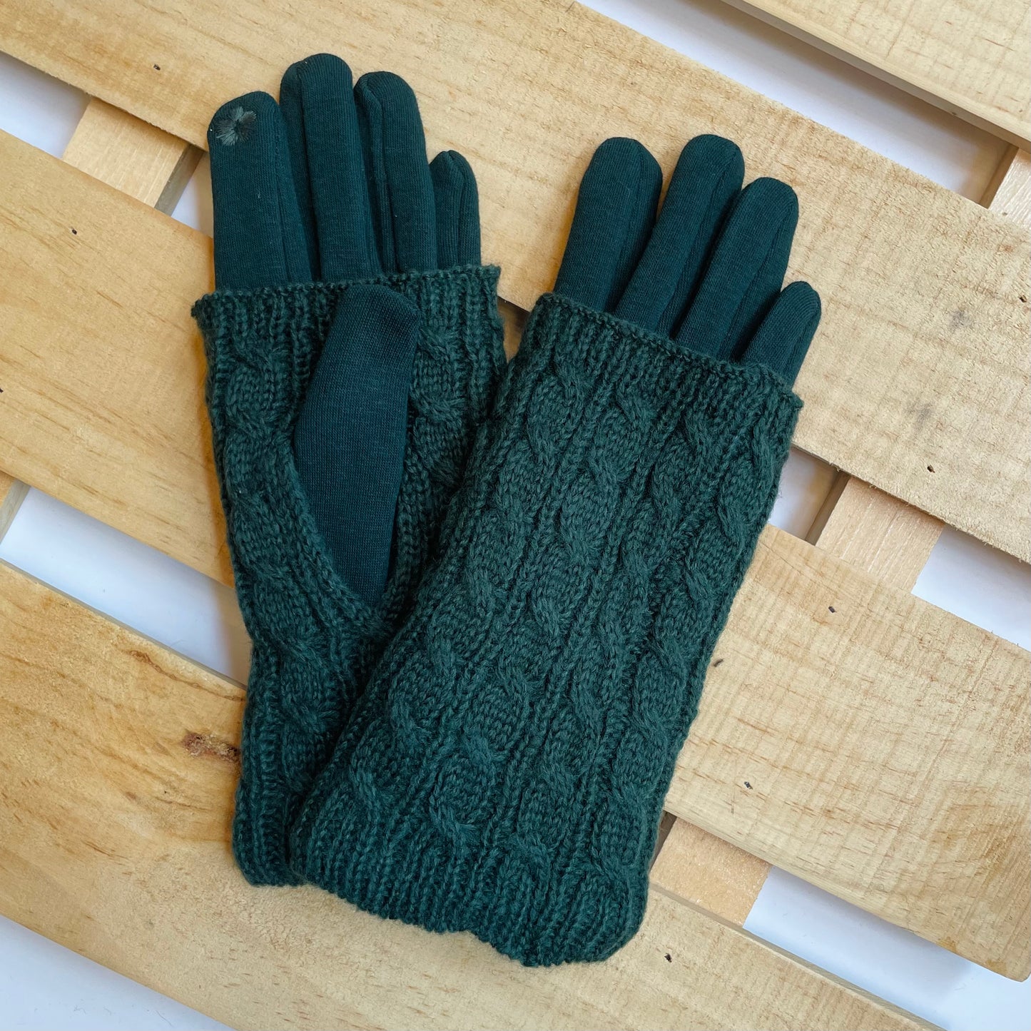 CABLEKNIT TOUCH GLOVES