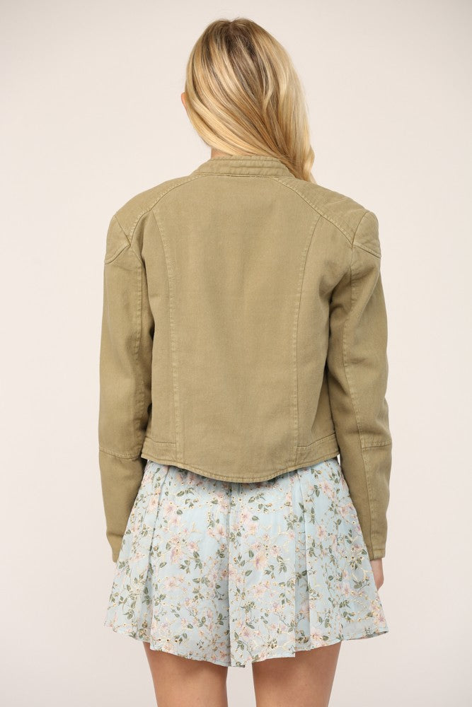 DENIM BIKER JACKET