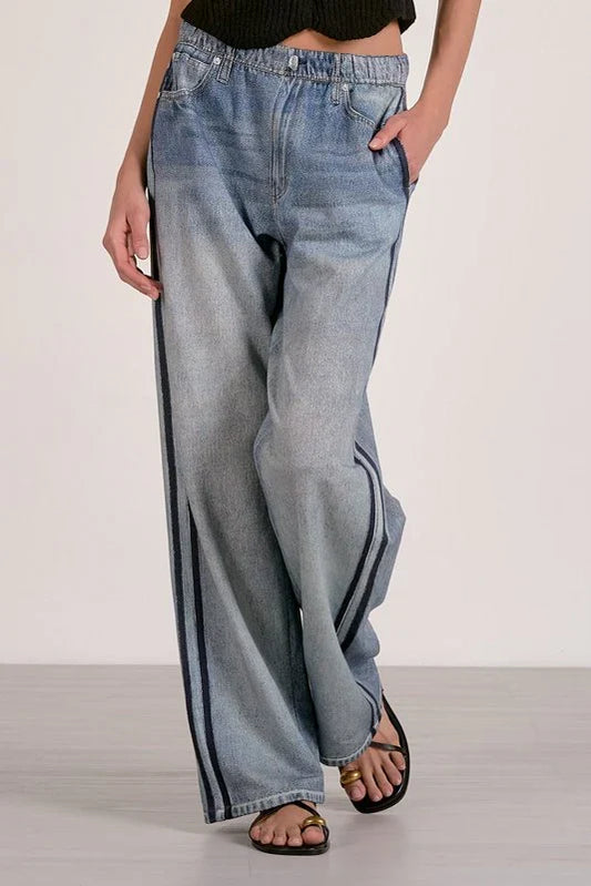 DENIM TRACK PANT