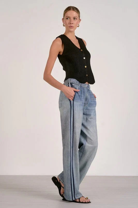 DENIM TRACK PANT