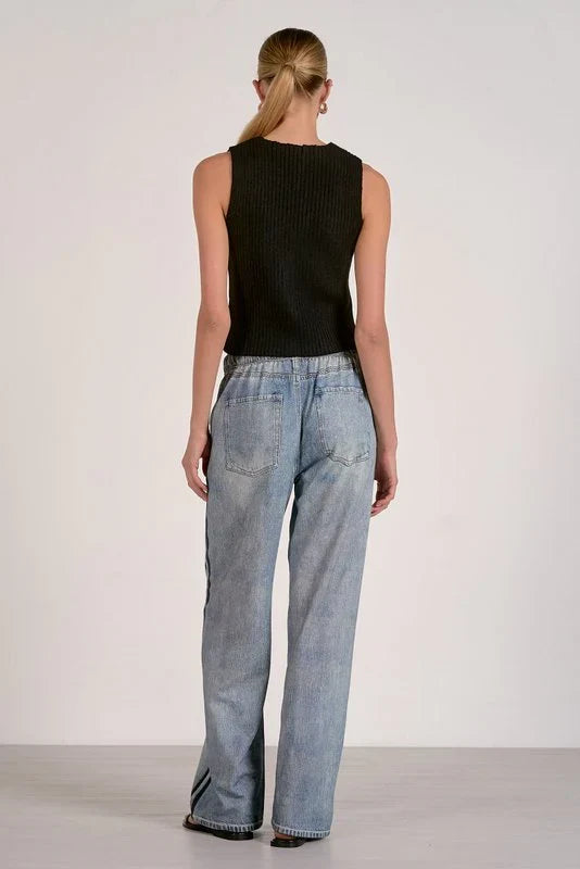 DENIM TRACK PANT