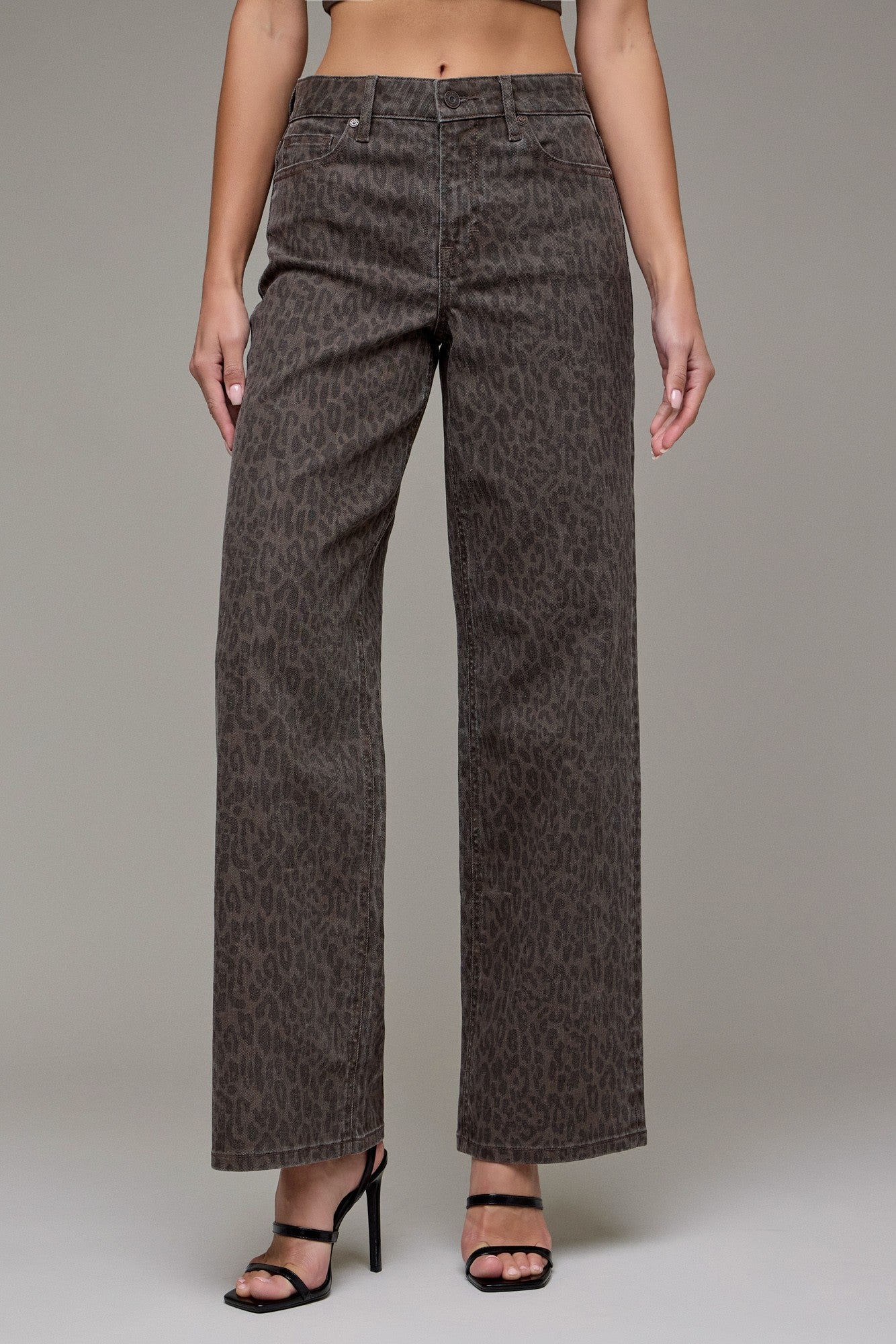 CHEETAH PRINT DAD JEANS