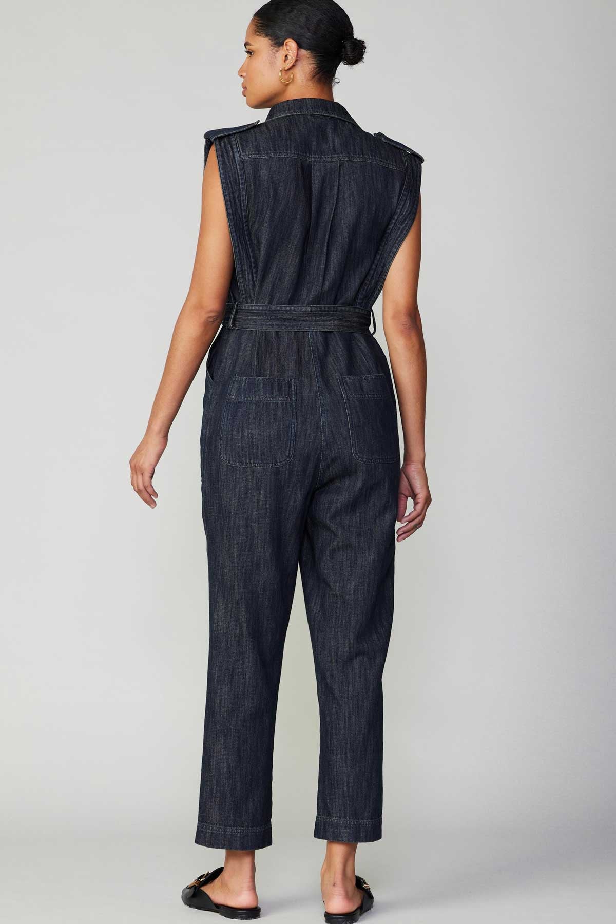 SLEEVELESS UTILITY JUMPSUIT