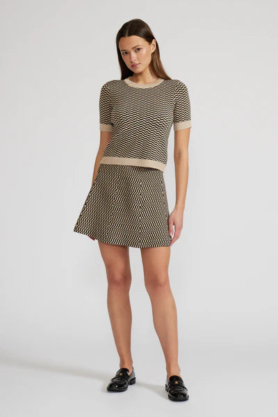 PATTERNED KNIT SKIRT