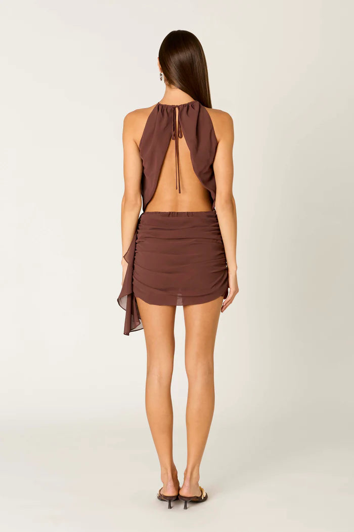 CHOCOLATE MINI DRESS