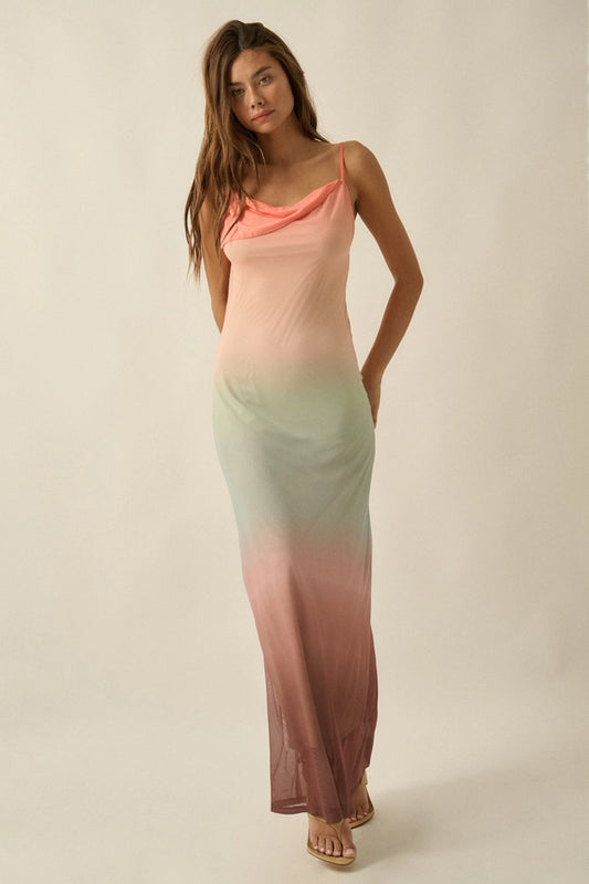 OMBRE MESH DRESS