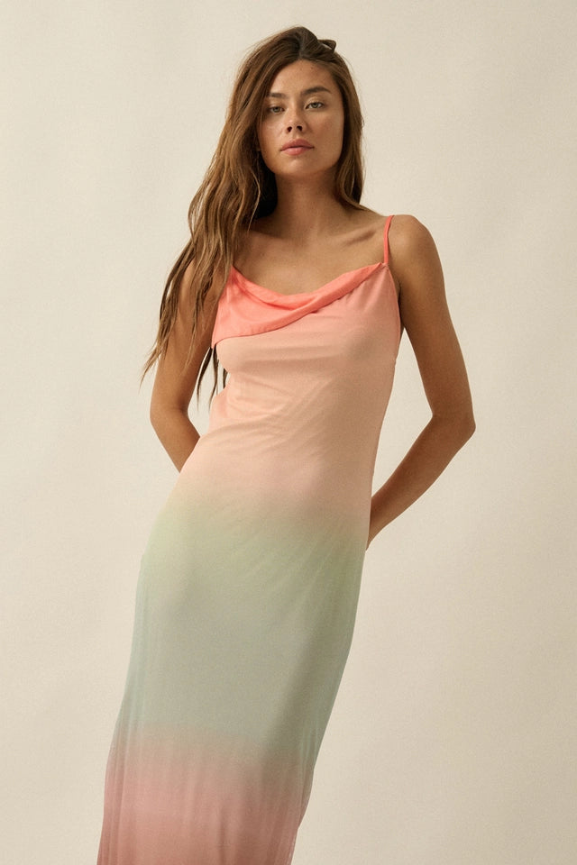 OMBRE MESH DRESS