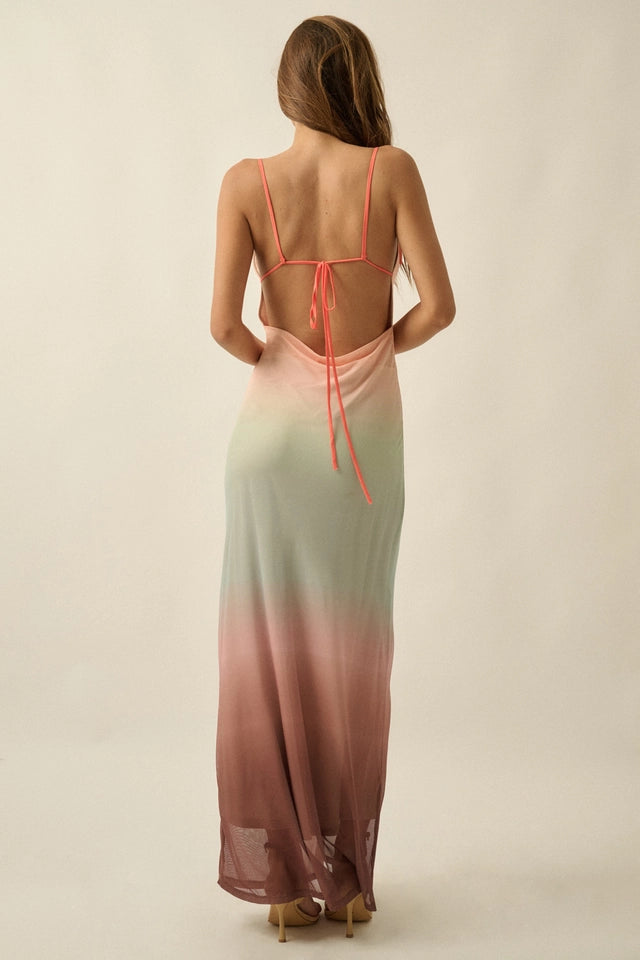 OMBRE MESH DRESS