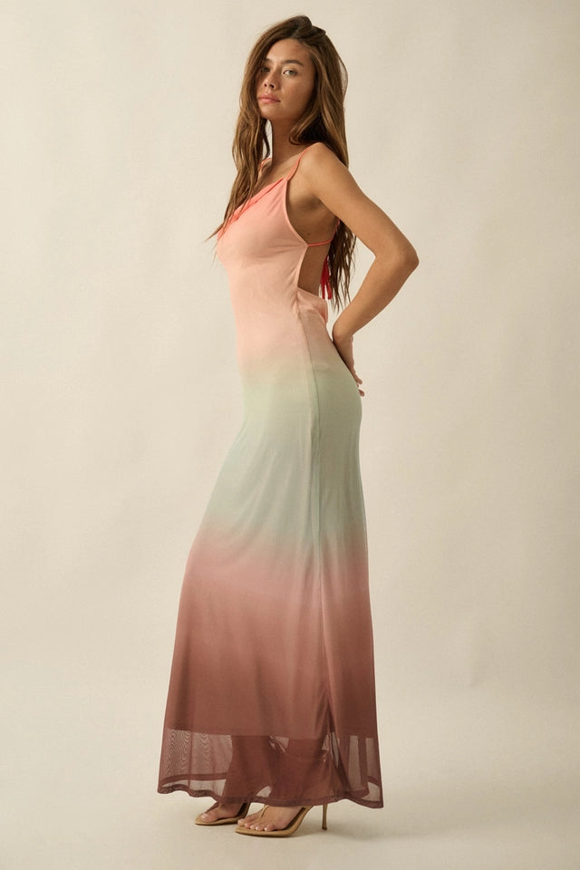 OMBRE MESH DRESS