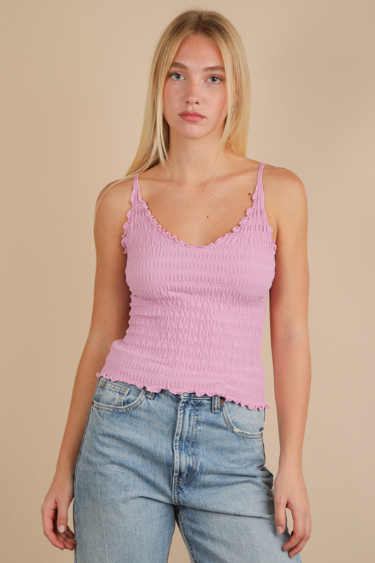 LETTUCE HEM STRETCH TANK