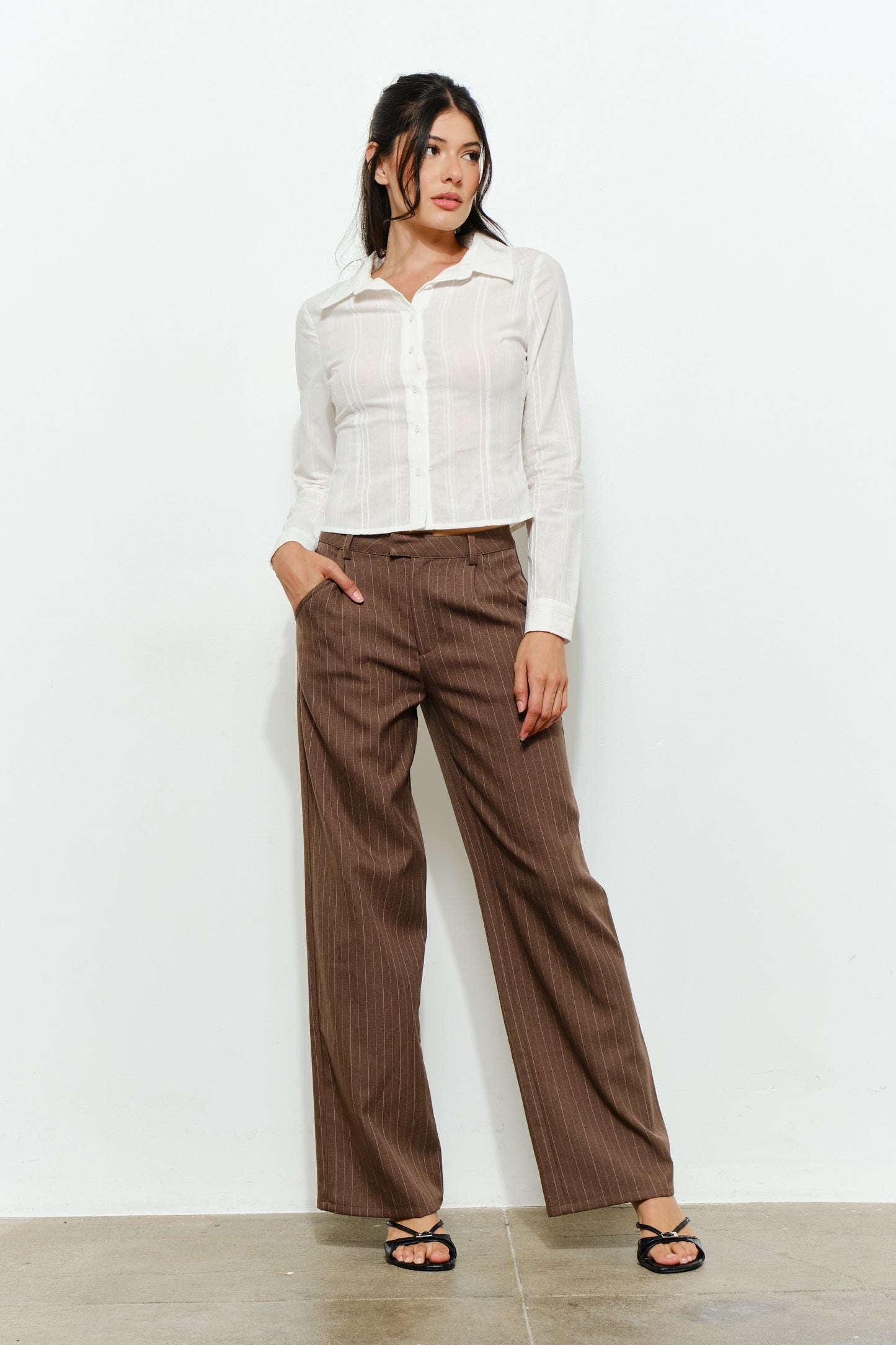 PINSTRIPE TROUSERS