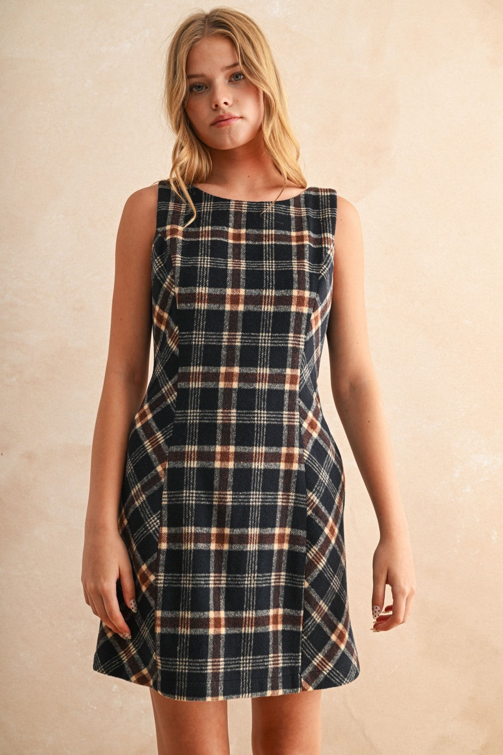 PLAID MINI DRESS