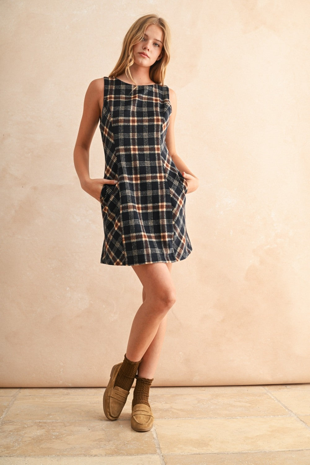 PLAID MINI DRESS