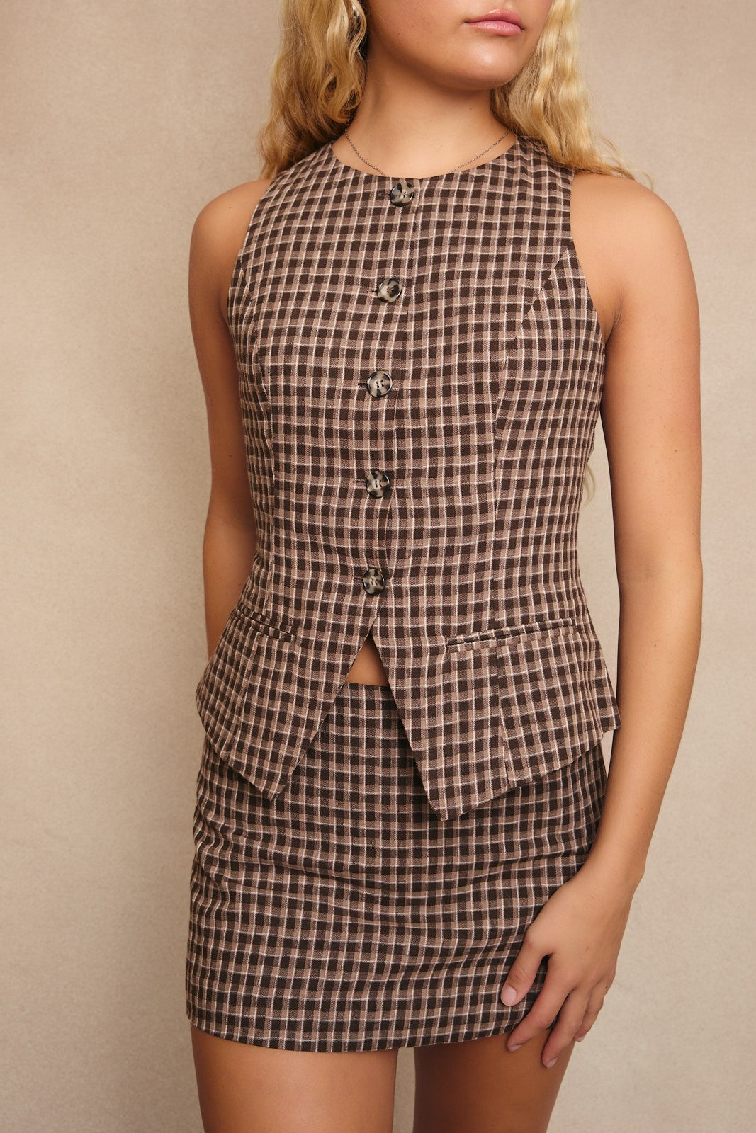 PLAID MINI SKIRT