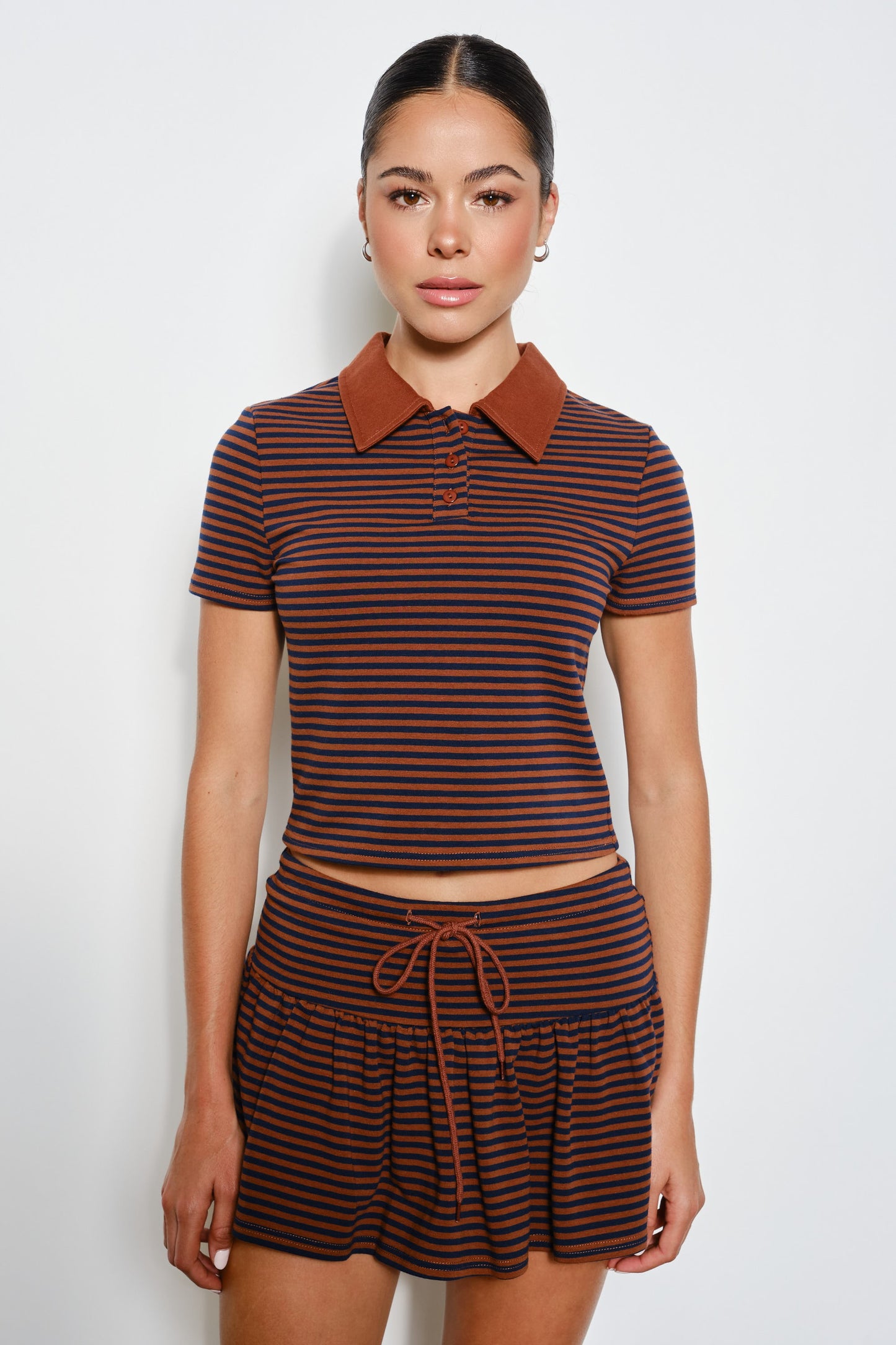 STRIPED POLO TEE