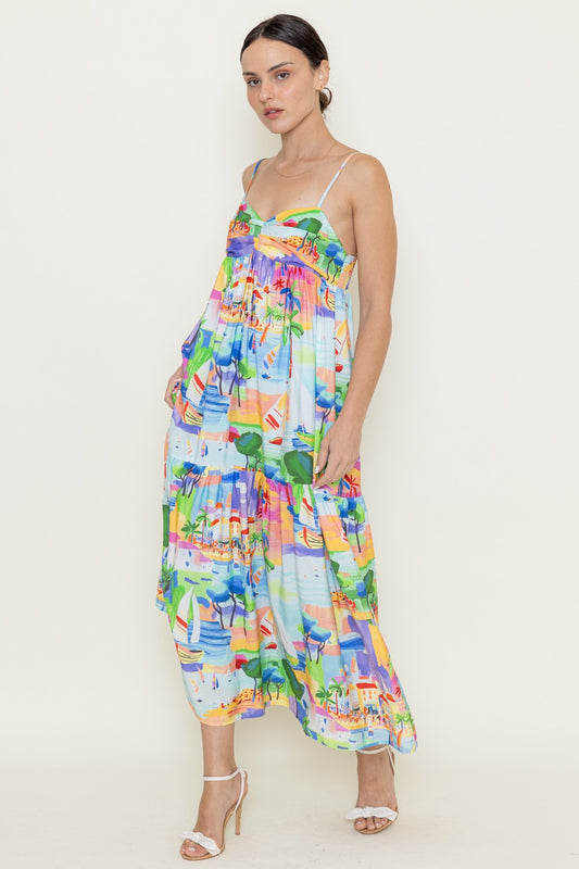 PRINTED MAXI DRESS