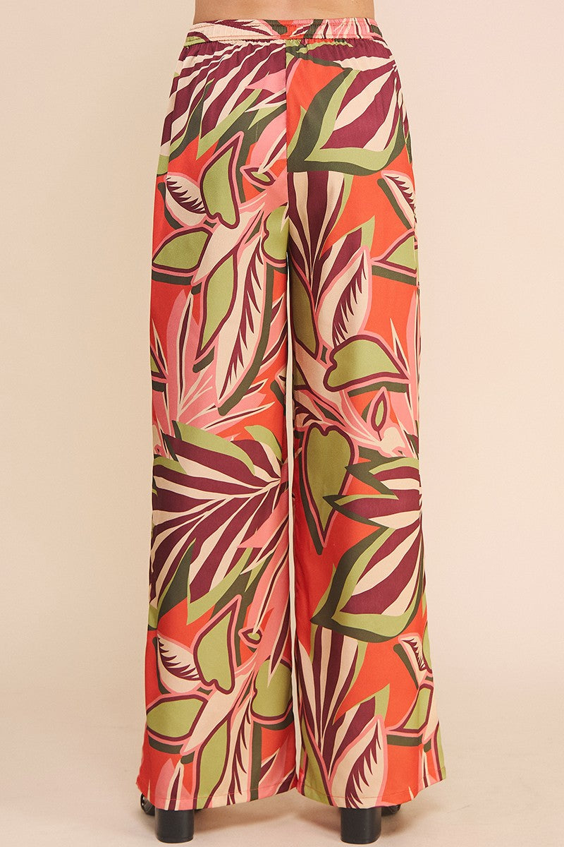PRINTED HIGH WAISTED PANT