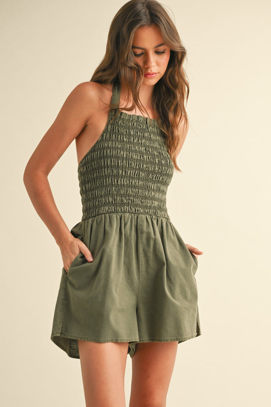 HALTER NECK ROMPER