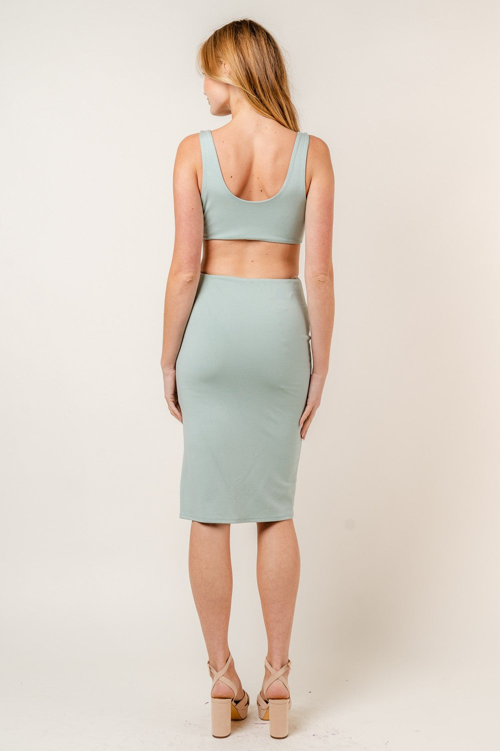 JERSEY KNIT CUT OUT DRESS JERSEY KNIT CUT OUT DRESS