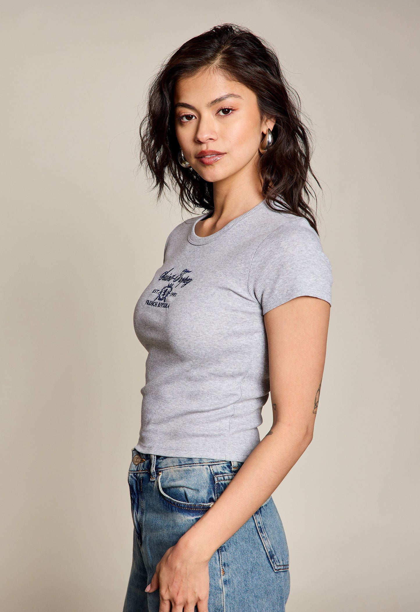 SAINT TROPEZ EMBROIDERED TEE