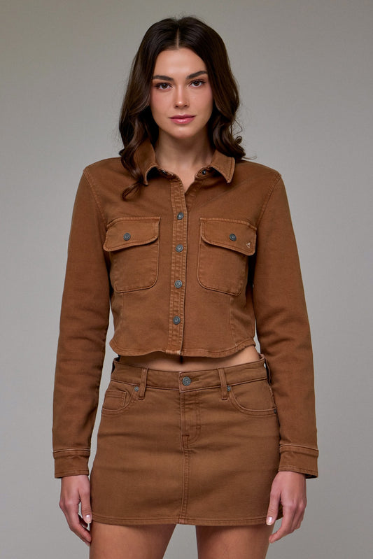 TAPERED BUTTON UP TOP