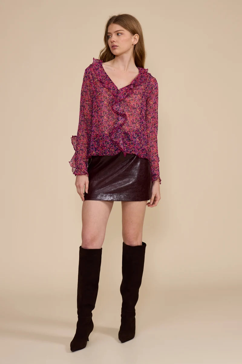 VEGAN LEATHER MINI SKIRT