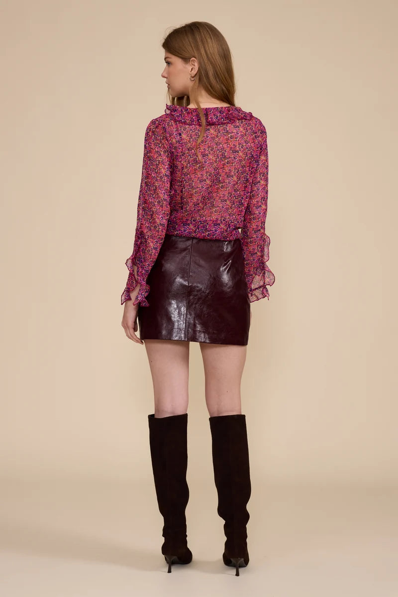 VEGAN LEATHER MINI SKIRT