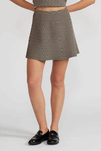 PATTERNED KNIT SKIRT
